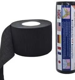 Disposable Barber Neck Roll Strips, Stretchy Paper, for Haircut Styling, Salon Use, Black